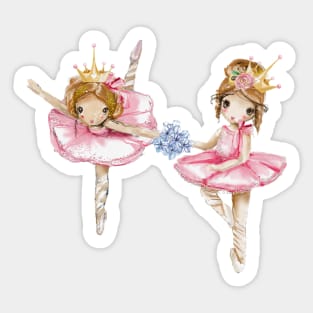 Ballerina Dancer best friends Sticker